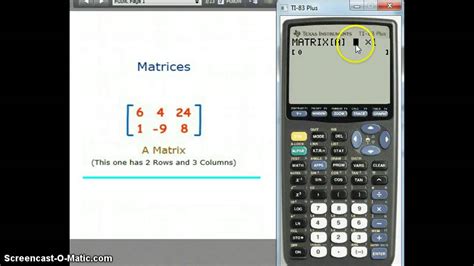 graphing calculator with matrix