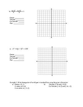 graphing ellipses answer key Doc