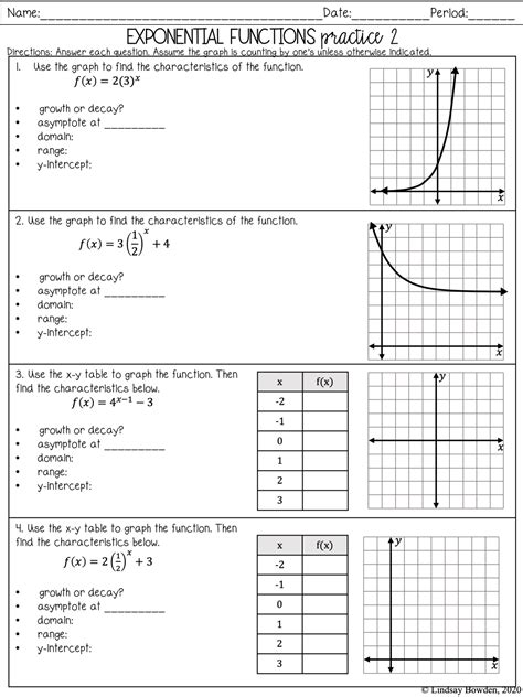 graphing exponential functions worksheet answers Epub