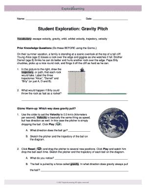 gravity pitch gizmo answers PDF