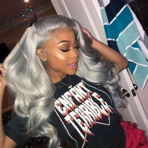 gray lace front wig