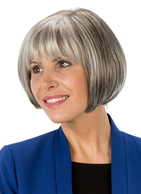 gray wig with bangs