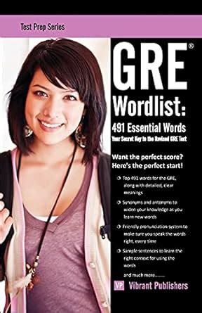 gre wordlist 491 essential words test prep series Doc