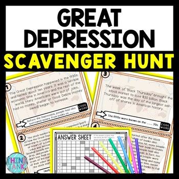 great depression scavenger hunt answers Doc