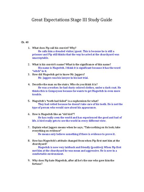 great expectations study guide with answers pdf Ebook PDF