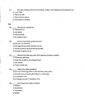 great gatsby unit exam answer key Doc