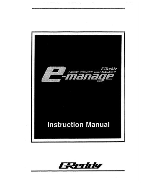 greddy e manage instruction manual Reader