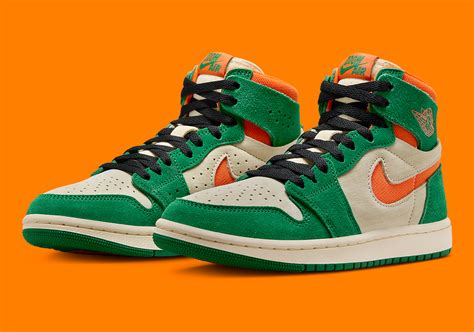 green and orange jordan 1