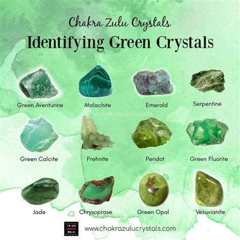 green healing crystals