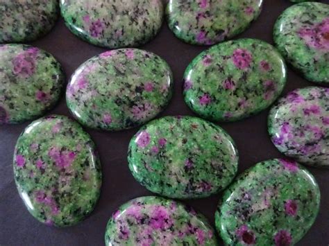 green purple stone