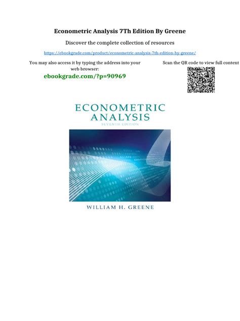 greene econometric analysis 7th edition download Reader