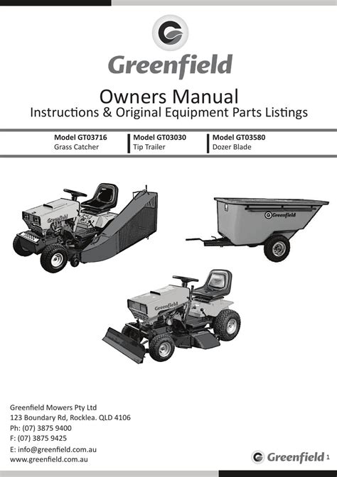 greenfield mower repair manual download PDF