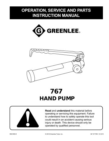 greenlee 767 parts diagram Reader