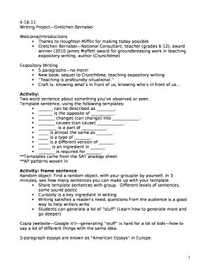 gretchen bernabei writing templates PDF PDF