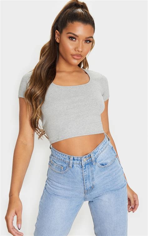 grey crop top