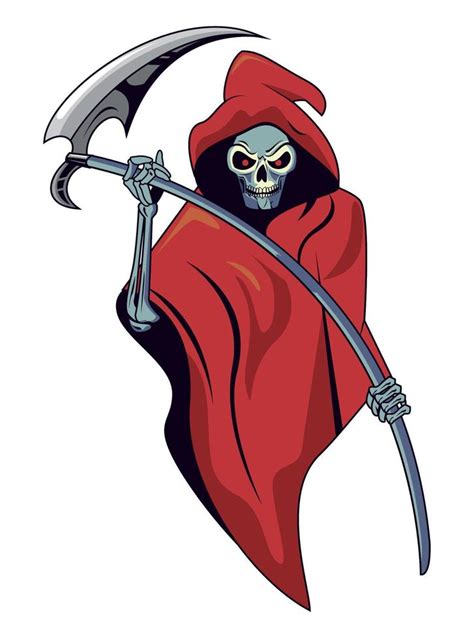 grim reaper in red