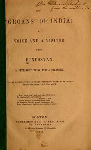 groans india visitor hindostan stranger PDF