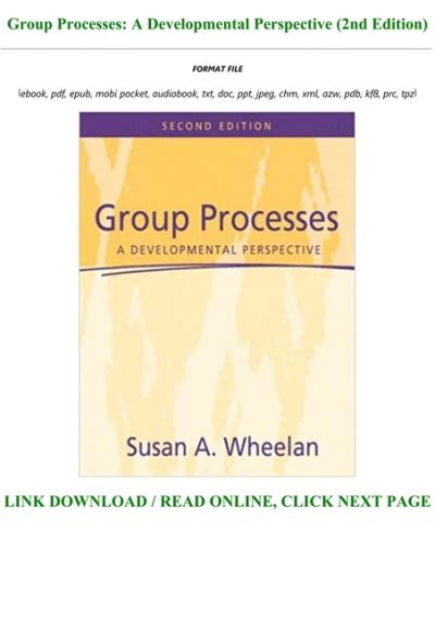 group processes a developmental perspective 2nd edition Epub