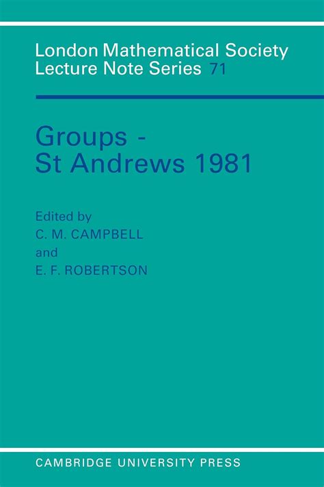 groups andrews mathematical society lecture Kindle Editon