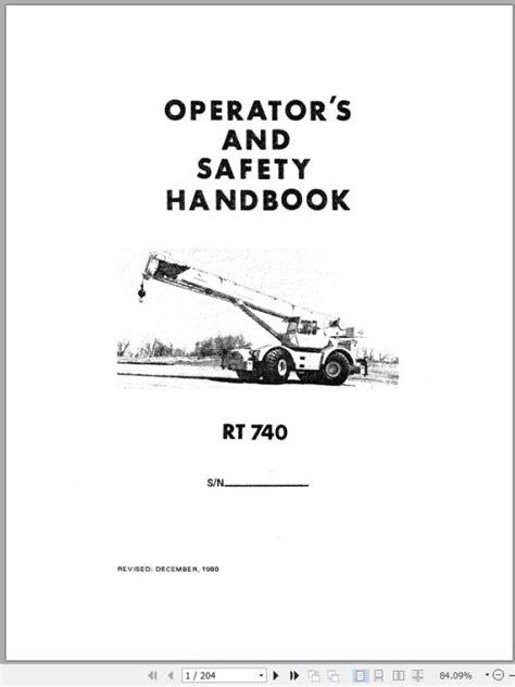 grove cranes operators manuals rt740 PDF