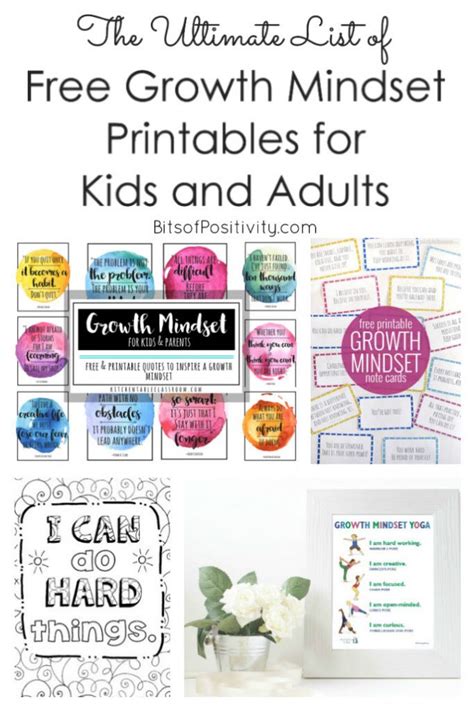 Growth Mindset Free Printables