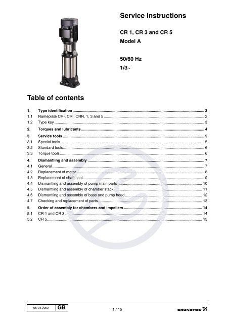 grundfos cr operation manual Kindle Editon