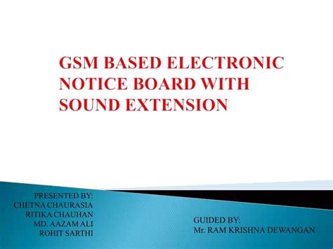 gsm based e notice board ppt Reader
