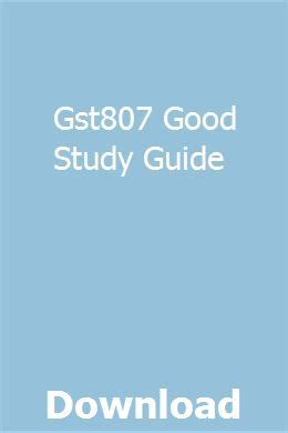 gst807 good study guide Epub