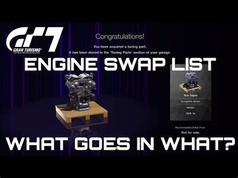 Gt7 Engine Swap List