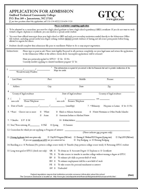 gtcc application deadline
