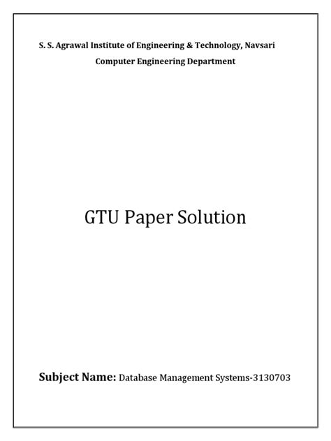 gtu paper easy solution PDF