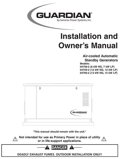 guardian 1010 manual pdf Kindle Editon