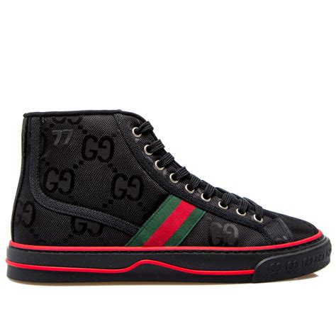 gucci tennis shoes black