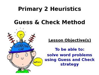 guess and check questions for primary 2