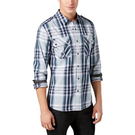 guess button shirt