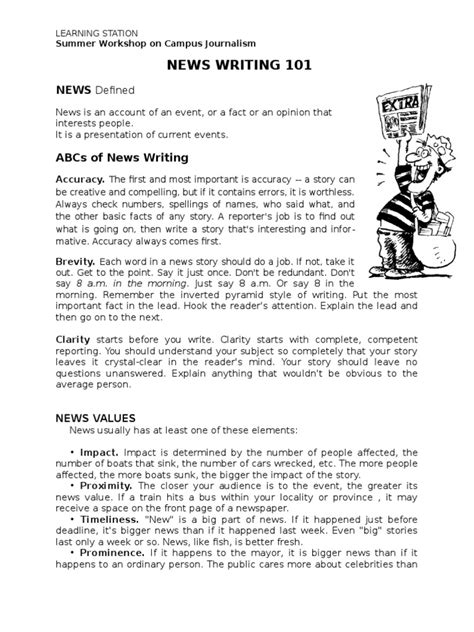 guide to news writing pdf PDF
