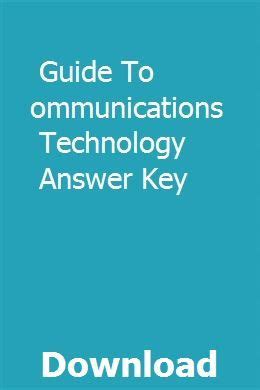 guide to telecommunications technology answer key Epub