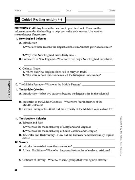 guided reading 4 1 answers Doc