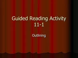 guided reading activity 11 1 Reader