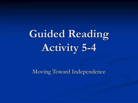 guided reading activity 5 4 Epub