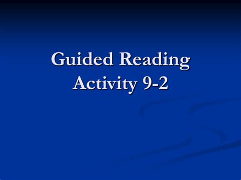 guided reading activity 9 2 PDF