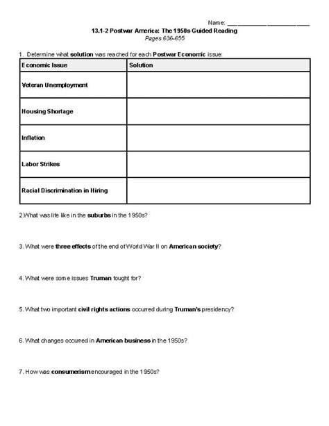 guided reading postwar america Doc