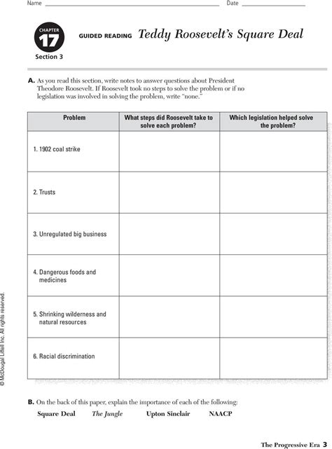 guided teddy roosevelt square deal answer Reader
