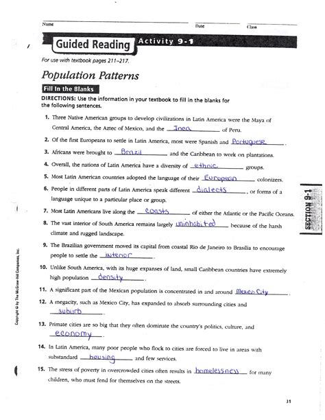 guided work section 3 answers history Reader