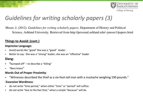 guidelines for writing scholarly papers Kindle Editon