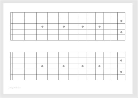 guitar fretboard template sheet Kindle Editon