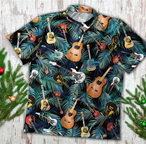 guitar hawaiian shirt