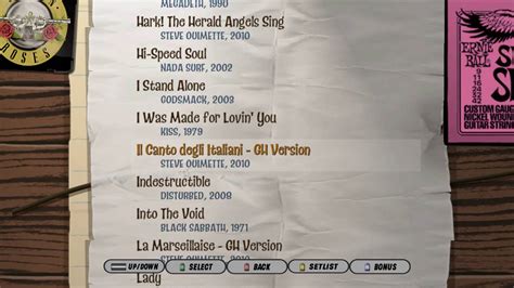 guitar hero 3 setlist