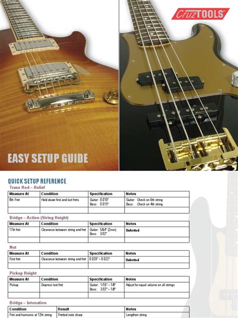 guitar set up guide PDF