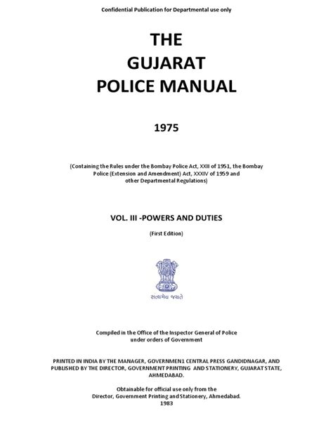 gujarat police manual 3 pdf Epub